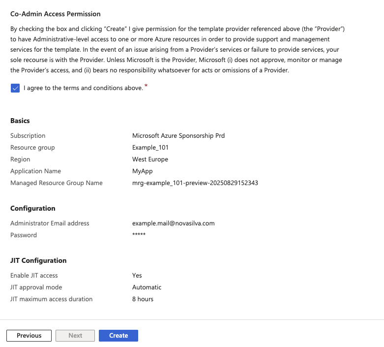 Login credentials